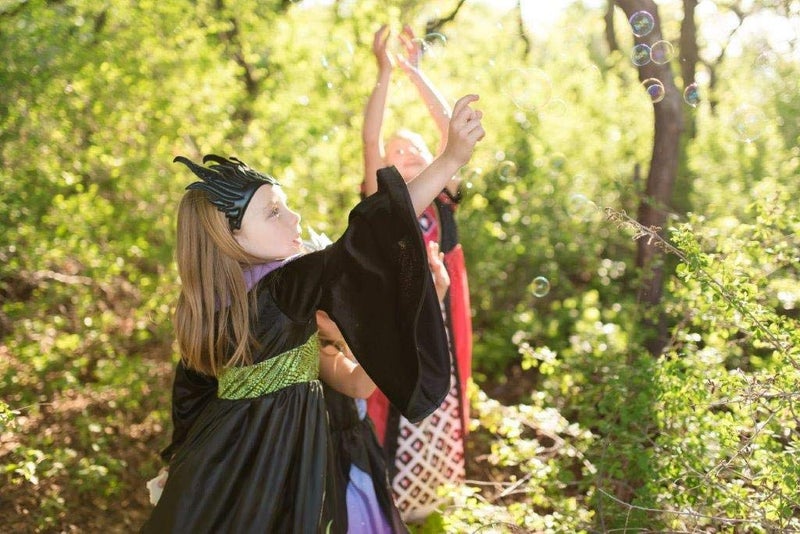 Little Adventures Dragon Queen Dress Up Costume with Soft Crown (X-Large Age 7-9) - Machine Washable Child Pretend Play and Party Dress with No Glitter - Image 2